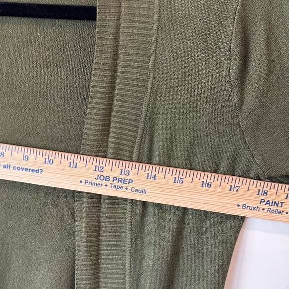 Bajee Collection Olive Green Open Front Cardigan Sweater S - Picture 8 of 11